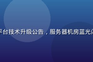 亚洲一区二区平台技术升级公告，服务器机房蓝光闪烁专业感十足